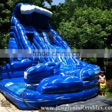 Tidal Wave Race Inflatable Water Slide for kids,turning circle Inflatable slide water pool