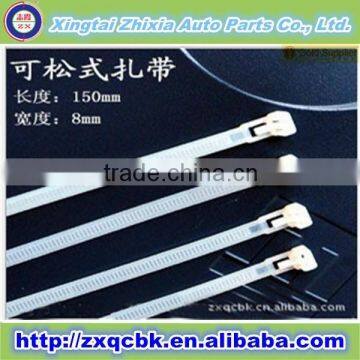 ZX brand Releasable white nylon cable in many size