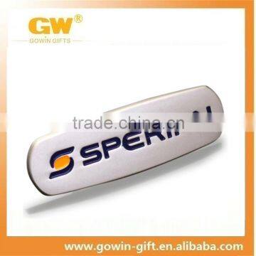 Zinc alloy custom engraved metal furniture label with enamel