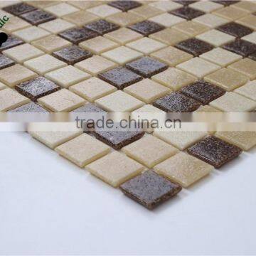 SMH19 cheap glass mosaic yellow vitreous design tiles Interior glass mosaic