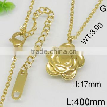 Attractive squash blossom flower gold plating necklace