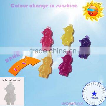 new magic uv pendant with hole uv mobile strap uv colour change in sunshine