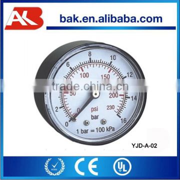 Plastic case pressure guage/Pressure meter YJD-A-02/Radial direction