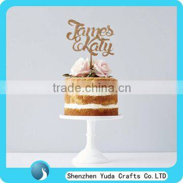 Silhouette Leaning Bride Groom Name Acrylic Wedding Cake Topper