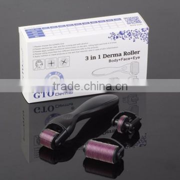 GTO factory wholesale high quality 3 in 1 derma roller micro needle roller meso roller