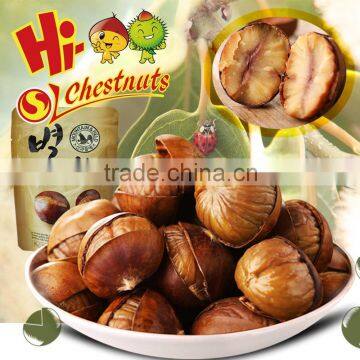 Organic snack ready to eat chestnuts