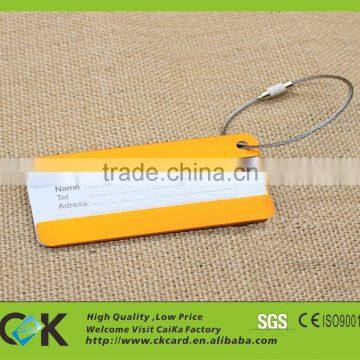 2016 hot sale colorful luggage tag with paper metal pvc materials