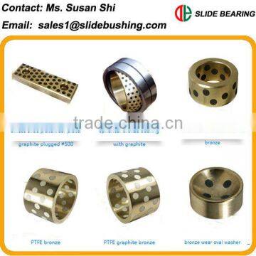 white graphite bronze bushing manufacturer solid lubricant carbon graphite plate washers pad brass graphite bushing