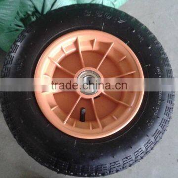 high quality competitive price pneumatic plastic rim 3.50-7 rubber wheel