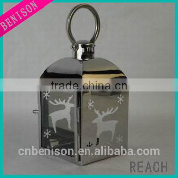 High Quality Christmas Decor Reindeer Lantern 7inch Tall Candle Garden Lantern