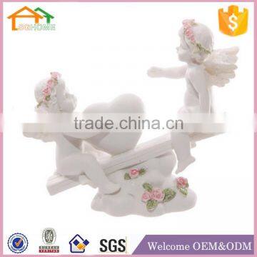 Factory Custom made home decoration polyresin angel ornaments for home