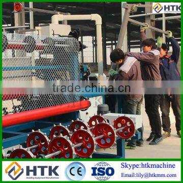 HTK Factory Automatic Artificial Leaf Chain Link Fencing Making Machine photo-4