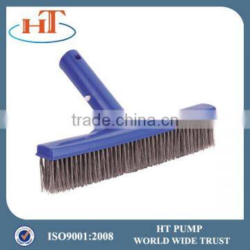 swimming pool 26cm 10 inch plastic handle stainless steel bristle brush 1404