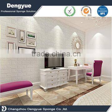 Adhesive Embossed Foam Wallpaper Wall Stickers Waterproof Non-toxic 3D Background Foam Wallpaper photo-4