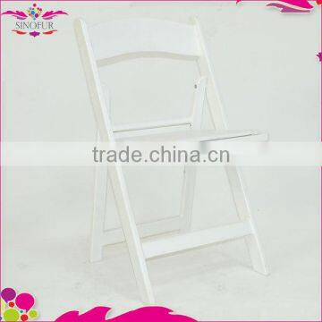 New Design Qingdao Sinofur New Style Garden White Plastic Folding Chair photo-2