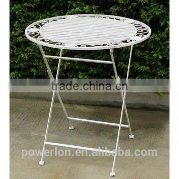 POWERLON Vintage folding metal table wrought iron outdoor garden furniture PL08-6332