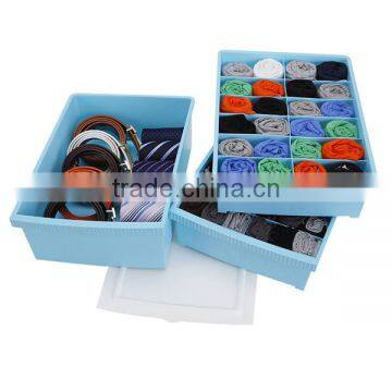 2014 New Colorful Plastic Waterproof Storage Box Set Socks and Underwear Box Design With Two Lid photo-3