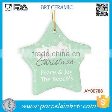 Snowflake Ceramic Star Decoration Christmas Trinkets