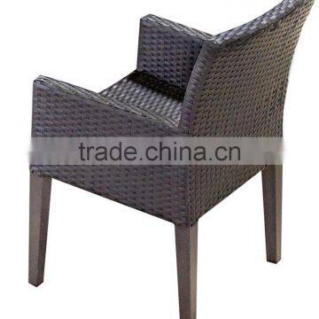 2017 Trade Assurance Most Popular Outdoor Simple Design Alum Frame pe Brown Rattan Dining Table Set Furniture photo-6