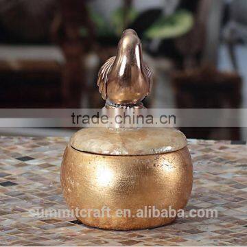 High End Resin Antique Vintage Golden Jewelry Box photo-3