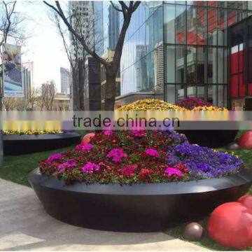 FO-306 Round Tapered Fiberglass Planter for Decoration photo-4