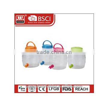 plastic beverage jug with faucet 4L for juice, water