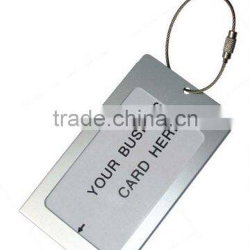 Hot selling metal luggage tag with metal ring