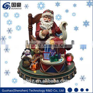 Garden Santa figurines decor, LED light Santa craft for kids, Christmas Santa home decor