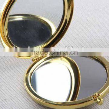 Flip Type Metal Gemstone Shaped Round Mirror With Snap Hook/mirror photo-3