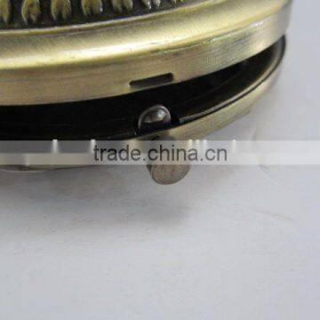 Retro Round Hollowing Metal Mirror With Diamonds/mirror photo-4