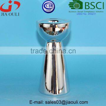 BSCI Audit Factory Dolomite Electroplated Christmas Candleholders, Silver Plated Candle Holder photo-3