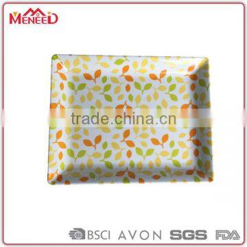 Antislip Melamine Mealtime Houseware Peresonalized Bulk Plastic Tray for Food photo-3