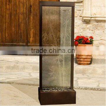 home glss waterfall bamboo partition