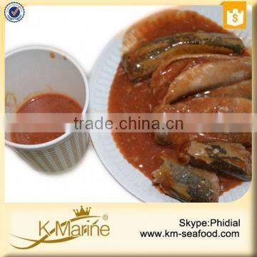 2015 Easy Open End Canned Mackerel Fish in Tomato Sauce photo-2