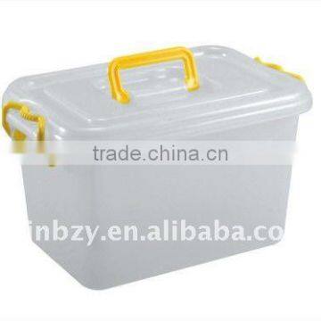 Transparent Plastic Storage crate rolling storage crate