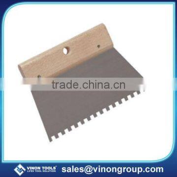 Professional Steel Notch Scraper With Wood Handle, Adhesive Spreader, Grout Trowel, Adhesive Scraper photo-1