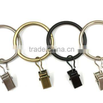 Inside Diameter 35mm / Outside Diameter 42mm Window Curtain Clothes Metal Clips With Rings Hooks photo-2