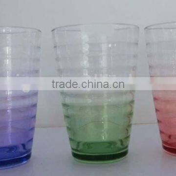 GH255 Glass Drinking Cup with colorful spray