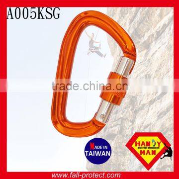 Aluminum Mountaineering Climbing Screw Lock Carabiner With 25KN