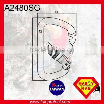 D Type For Rescue Aluminum Carabiner For Mountain Rock Climbing photo-2