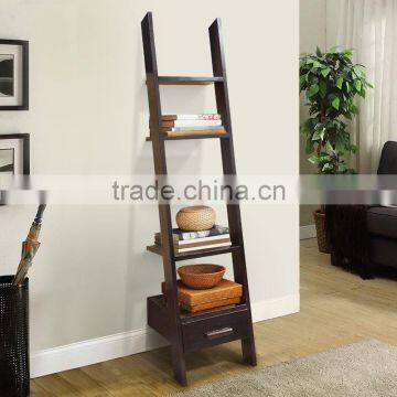 Wall Book Shelve Stairs Antique Teak Wood Furniture