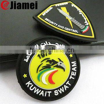 jiamei Custom grament silicon patch clothing pvc rubber badge