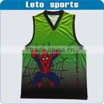 Sublimation top 10 basketball jersey for kids