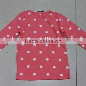 Yiwu Stocks Lots Girl's Most Popular Long Sleeve Pink T-shirt photo-6