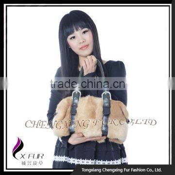 CX-H-12 Western Style Shoulder Bag Rabbit Fur Design Ladies Leather Handbags