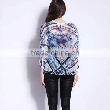 Latest Blouse Design Pictures,3/4 Sleeve Loose Blouse for High Quality photo-4