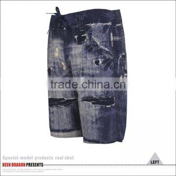 Fake Denim Print Private Lable Board Shorts Manufacturer Tie Dye Board Shorts photo-4