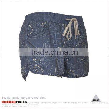 Manufacture Customer Design Summer Wear Girl's Shorts Womens Beach Swim Shorts photo-4