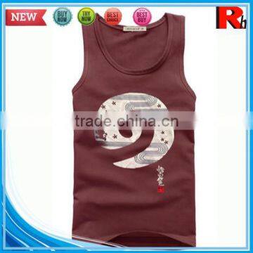 China Custom Wholesale Men Polyester Screen Printed Loose Fit Sports Tank Tops photo-3