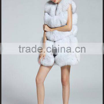 Real Fox Fur Vest Women 2016 New Fashion Genuine Fox Fur Coat Gilet Long Jacket Winter Russian Real Natural Fox Fur Waistcoat photo-5